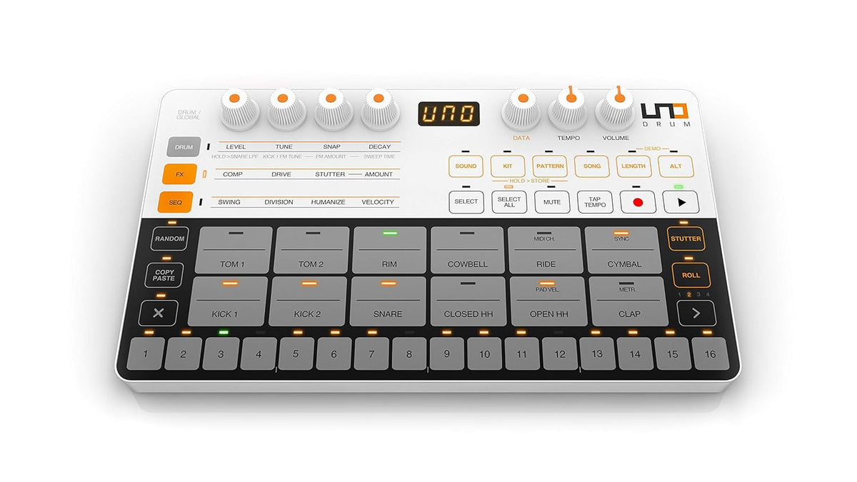 IK Multimedia UNO Drum Portable Analog/PCM Drum Machine Synthesizer