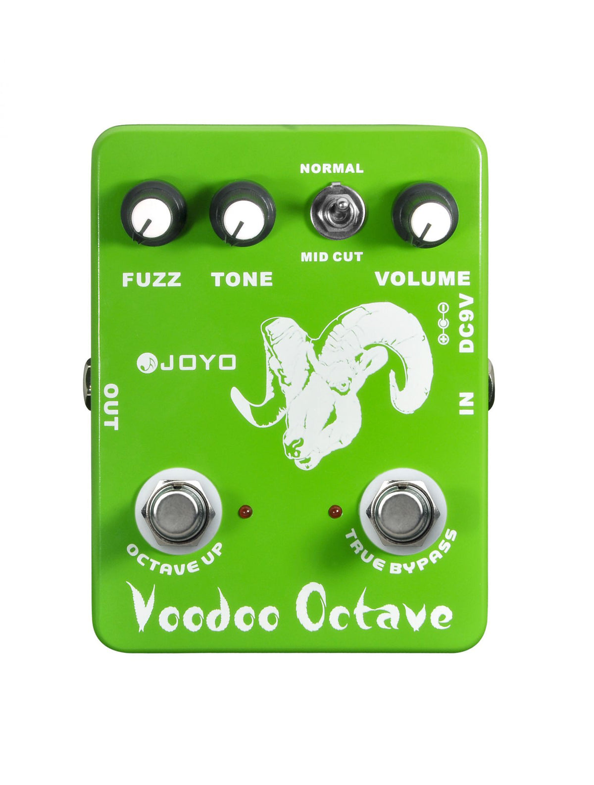 JOYO JF-12 Voodoo Octave Fuzz Guitar Pedal – True Bypass, DC 9V & Battery Powered