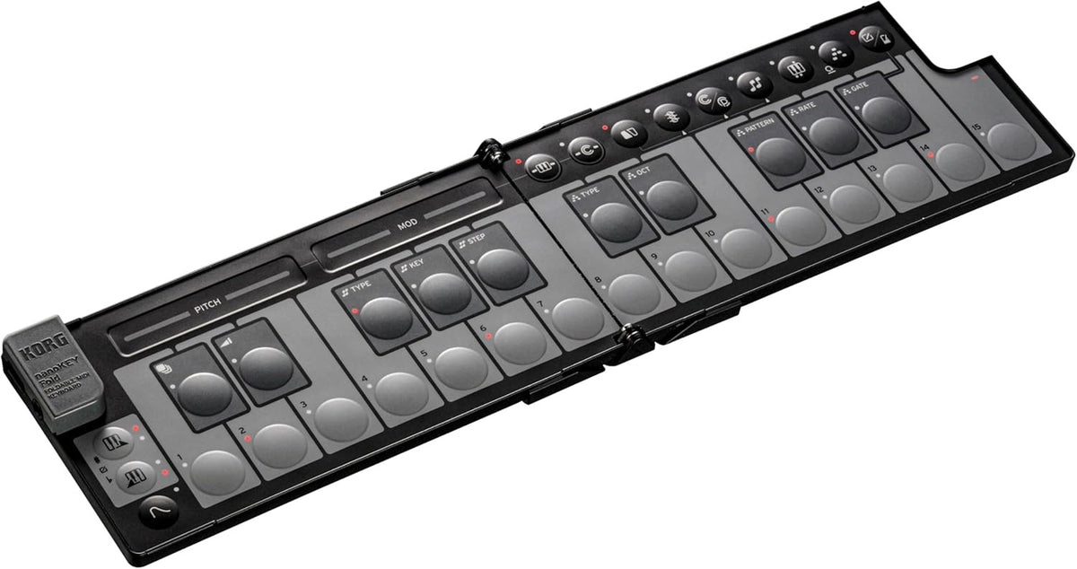 Korg nanoKEY Fold - 25-Keys Foldable MIDI Keyboard Controller with USB-C and TRS-MIDI