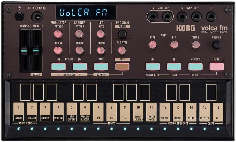 Korg Volca FM2 Digital Synthesizer with 6-Voices and 16-step Sequencer