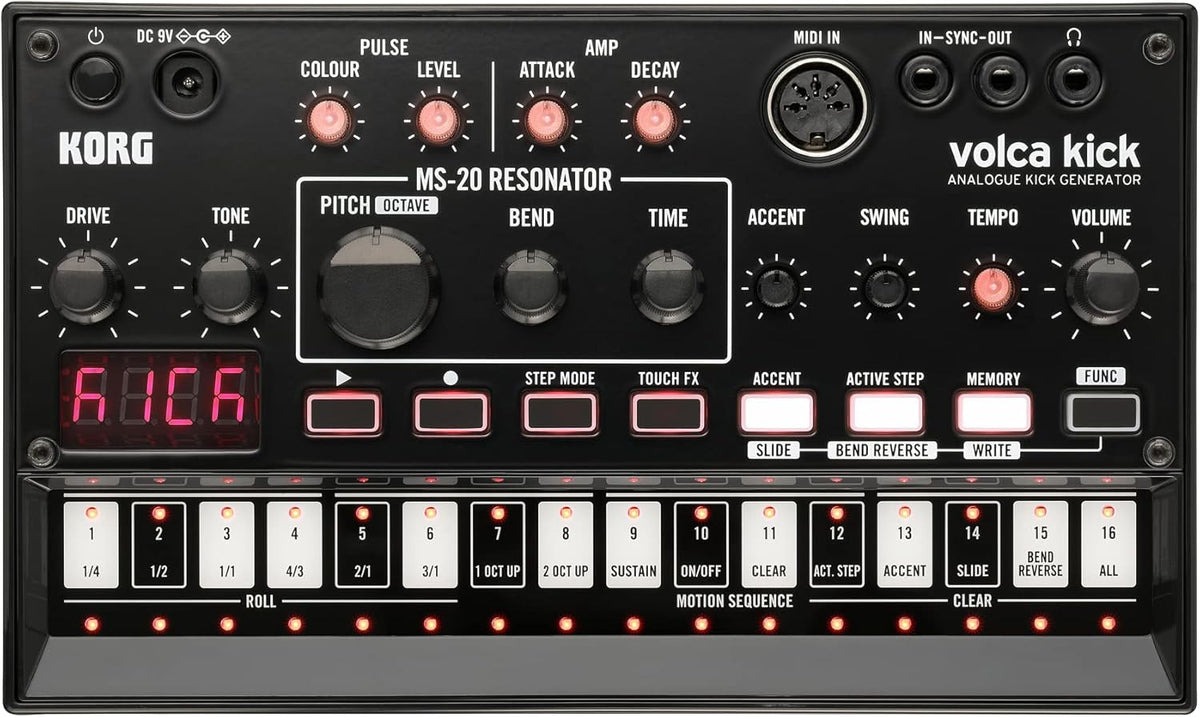 Korg Volca Kick Analogue Generator MS-20 Resonator with 16-step Sequencer