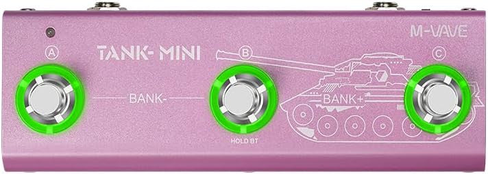 M-VAVE Tank Mini Multi Effect Guitar/Bass Pedal Support IR and OTG Recording,Built-in Cab,Amp,Mod,FX,Delay and Reverb Effects