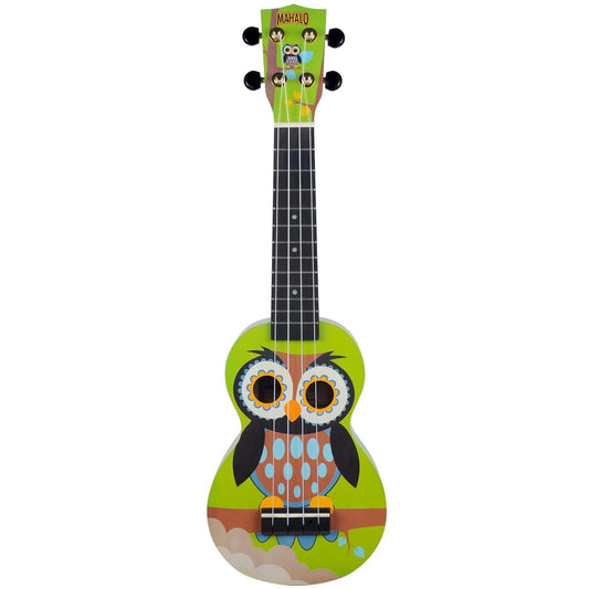 Mahalo Art Series Soprano Ukulele Owl With Bag - MA1WL