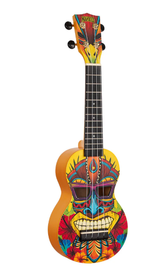 Mahalo Art Series Soprano Ukulele Tiki With Bag - MA1TK