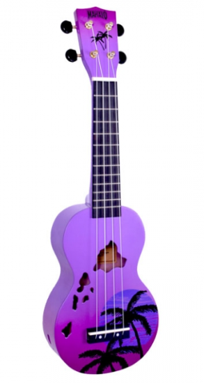 Mahalo Designer Series Soprano Ukulele Purple Burst With Bag - MD1HAPPB