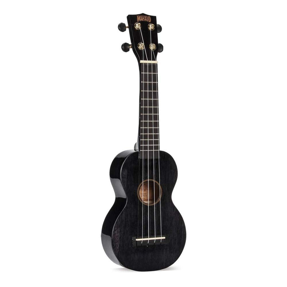 Mahalo Hano Series Soprano Ukulele Trans Black With Bag - MH1TBK