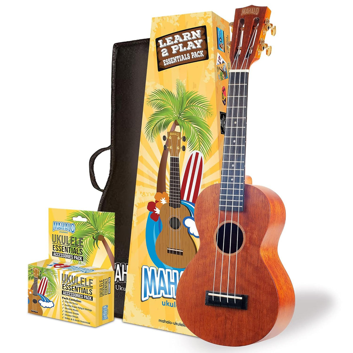 Mahalo Java Series Tenor Ukulele Trans. Brown With Essential Pack - MJ3TBRK