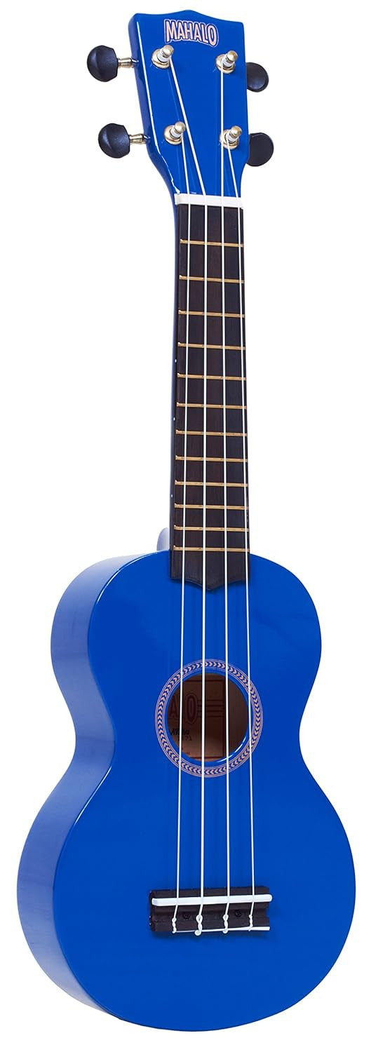 Mahalo Rainbow Series Soprano Ukulele Blue with Bag - MR1BU