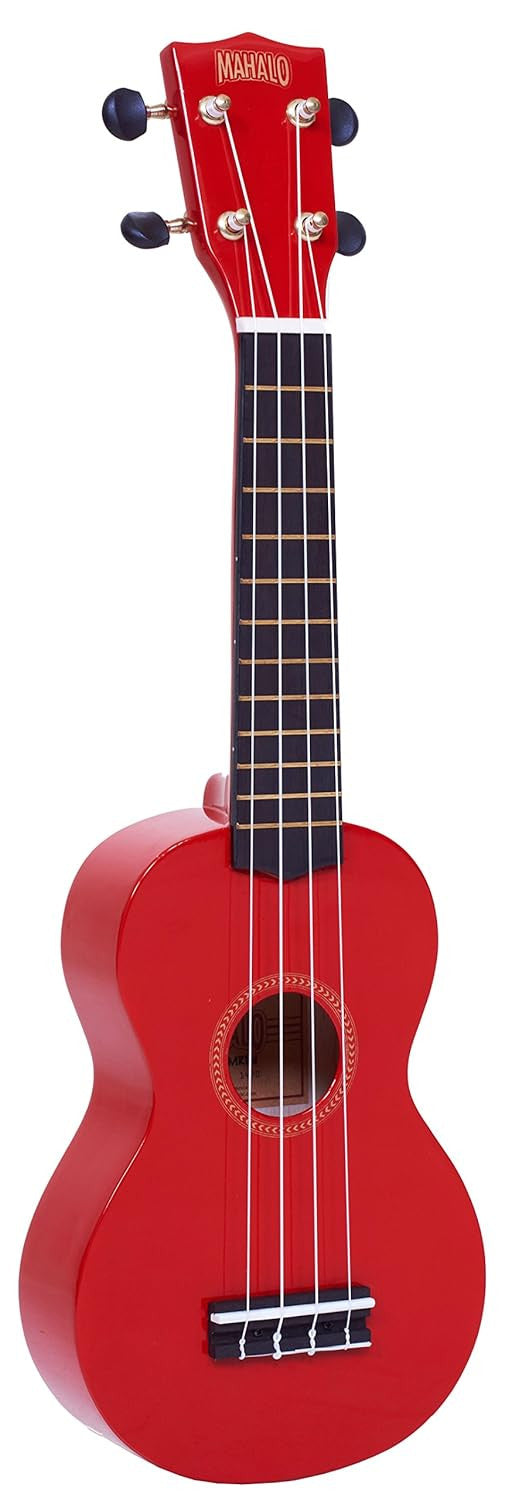 Mahalo Rainbow Series Soprano Ukulele Red with Bag - MR1RD