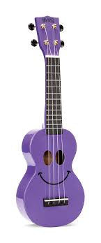 Mahalo U-Smile Series Soprano Ukulele Trans Purple With Bag - U-SMILE TPP