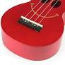 Mahalo U-Smile Series Soprano Ukulele Trans Red With Bag - U-SMILE TRD