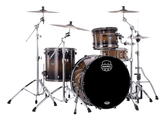 Mapex SE504XMBMZ Drum Set, Saturn Evo, JAZZ, 4pcs, SHELL PACK (NO Snare) -Exotic Night Forest Burst