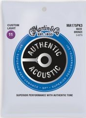 Martin & Co. MA175PK3 Acoustic Guitar Strings Pack of 3