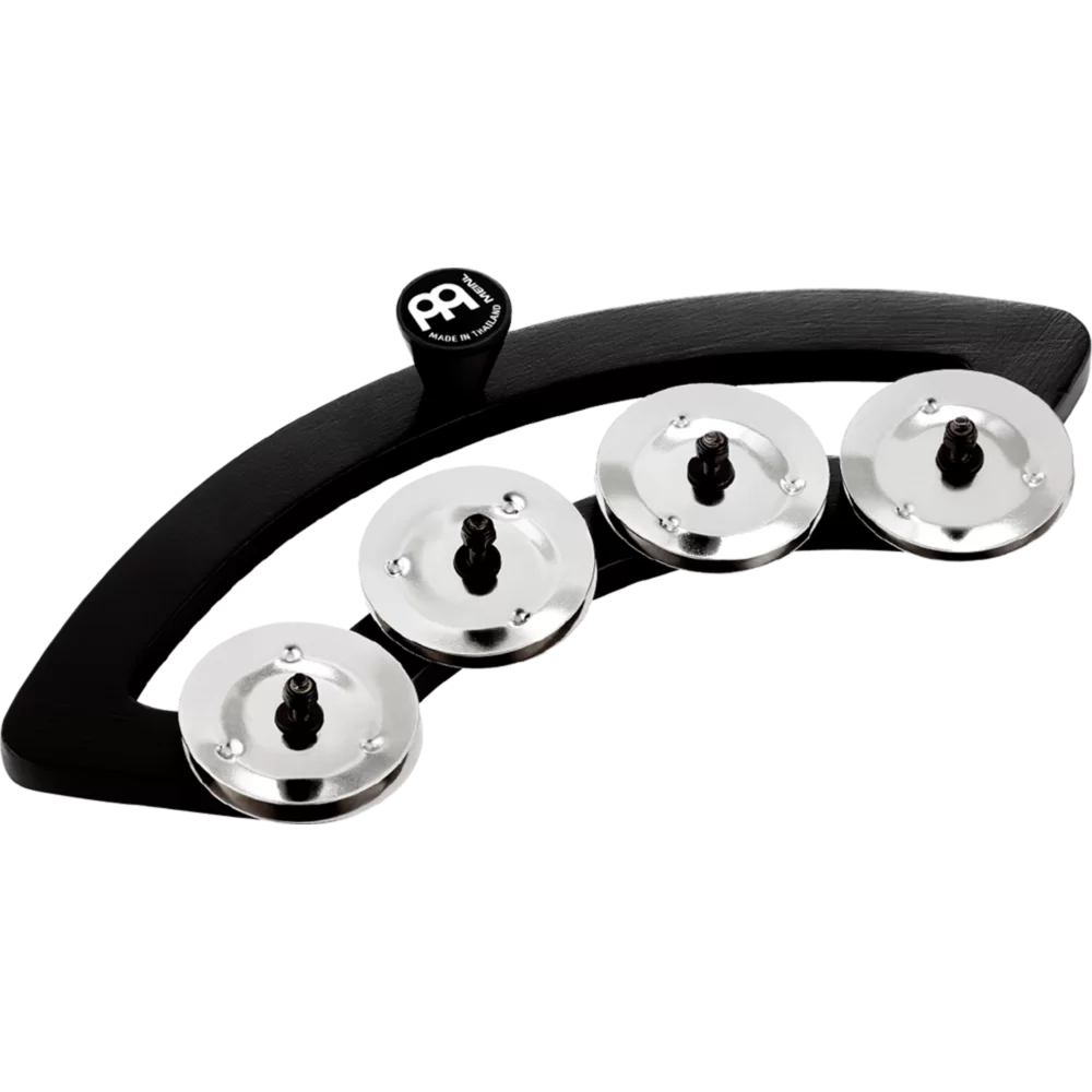 Meinl BBTA1-BK Backbeat Tambourine, For 10"(25cm)-12"(30cm) Drums, Stainless Steel Jingles
