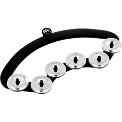 Meinl BBTA2-BK Backbeat Tambourine, for 13" to 14" Drums, Stainless Steel Jingles
