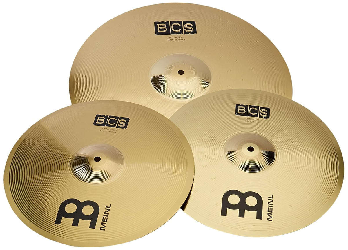 Meinl BCS1418 , Cymbals Pack of 3, 14" Hi-Hat & 18" Crash-Ride