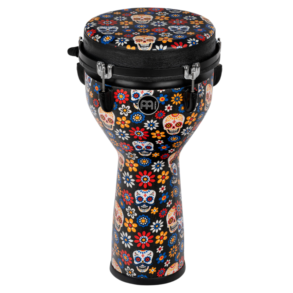 Meinl Djembe, Jumbo Series, Synthetic - Designed Head -Day of the Dead