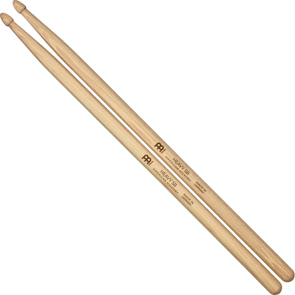 Meinl SB109 Drumstick, American Hickory, Wood Tip, Heavy - 5B