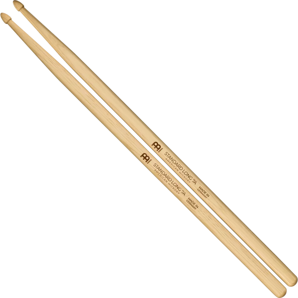 Meinl SB121 Drumstick, Hickory, Standard Long, Acorn Wood Tip - 7A