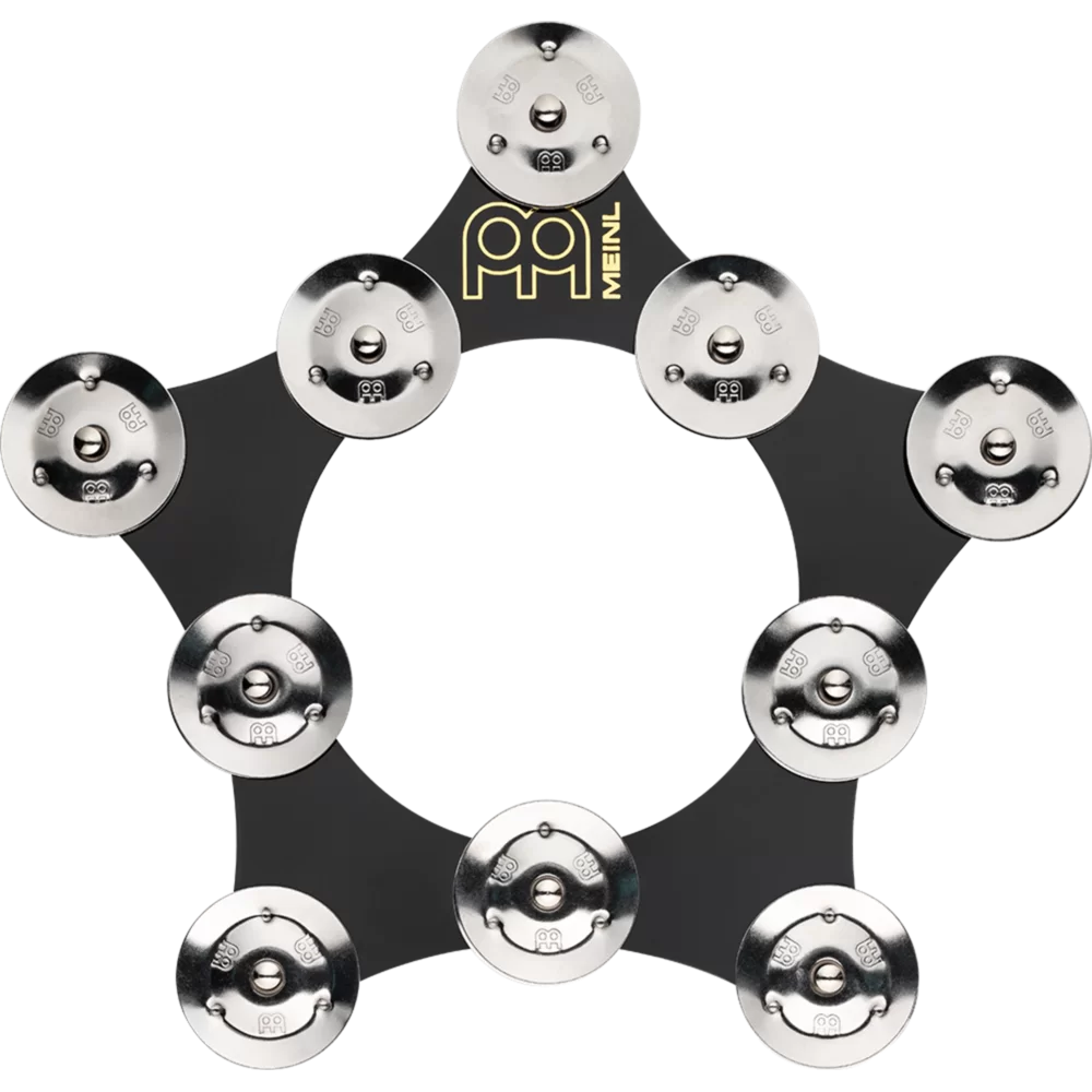 Meinl SFHHT Tambourine, Drummer Add-Ons, Super Flex, HiHat, Stainless Steel Jingles -9.5"