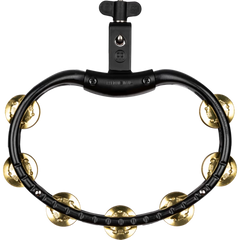 Meinl TMT2B-BK Tambourine, Traditional Mountable ABS Series, Solid Brass Jingles -Black