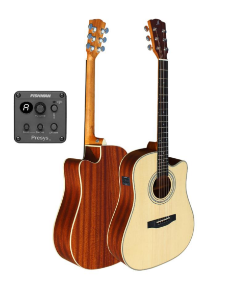 Merida Extrema M1DC-EQ Electro-Acoustic Guitar With Bag - Natural
