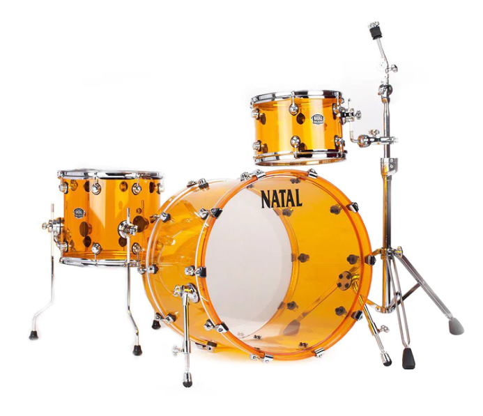 Natal KAC-AA1-ON1, Arcadia Acrylic Series AA1 3 Piece Shell Pack Acoustic Drum Kit Without Hardware & Cymbals