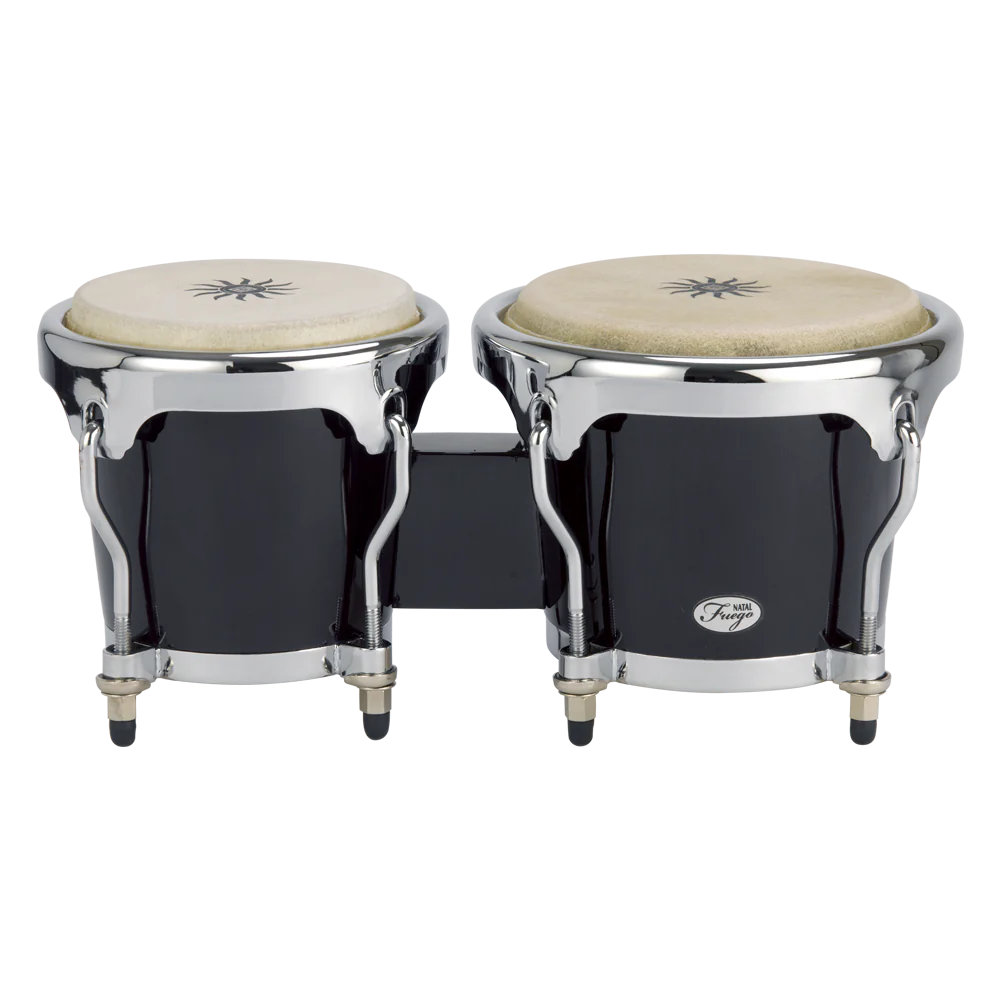 Natal NFU67 Natural Wood Bongos Chrome Hardware
