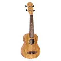 Ortega RFU10Z Ukulele, Soprano, Timber Series -Zebrawood Natural