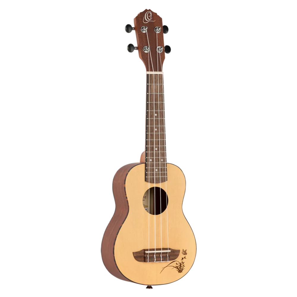 Ortega RU5-SO Soprano Ukulele, Bonfire Series, -Sapele Natural