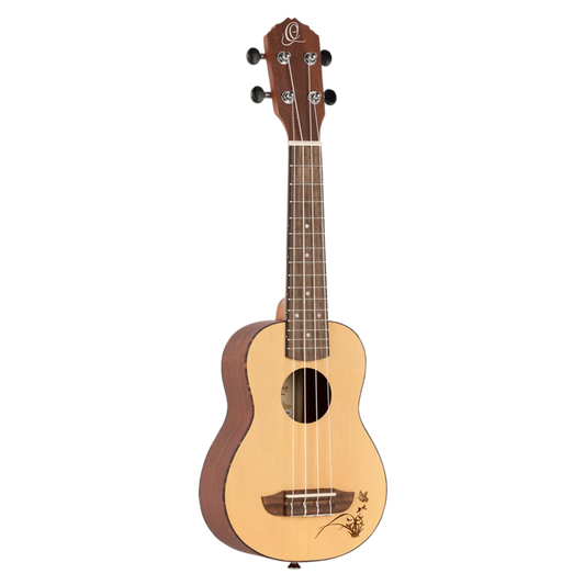 Ortega RU5-SO Soprano Ukulele, Bonfire Series, -Sapele Natural