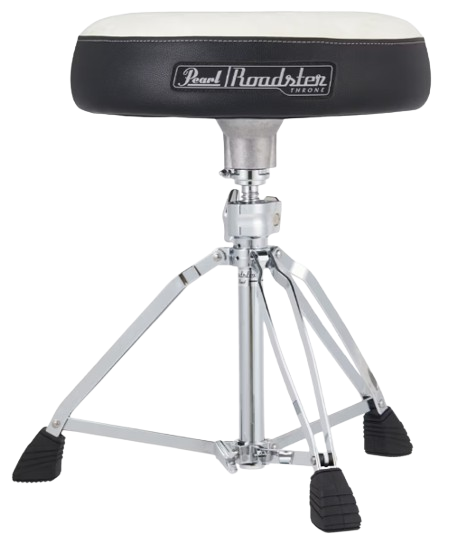 Pearl D-1500WST Drum Throne, with White Cloth Seat Top