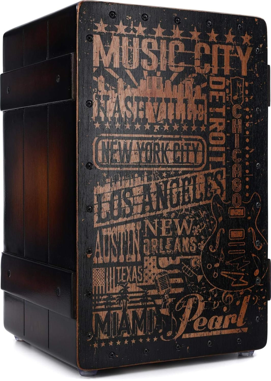 Pearl PBC-122B Cajon, Music Town USA - Dark Brown