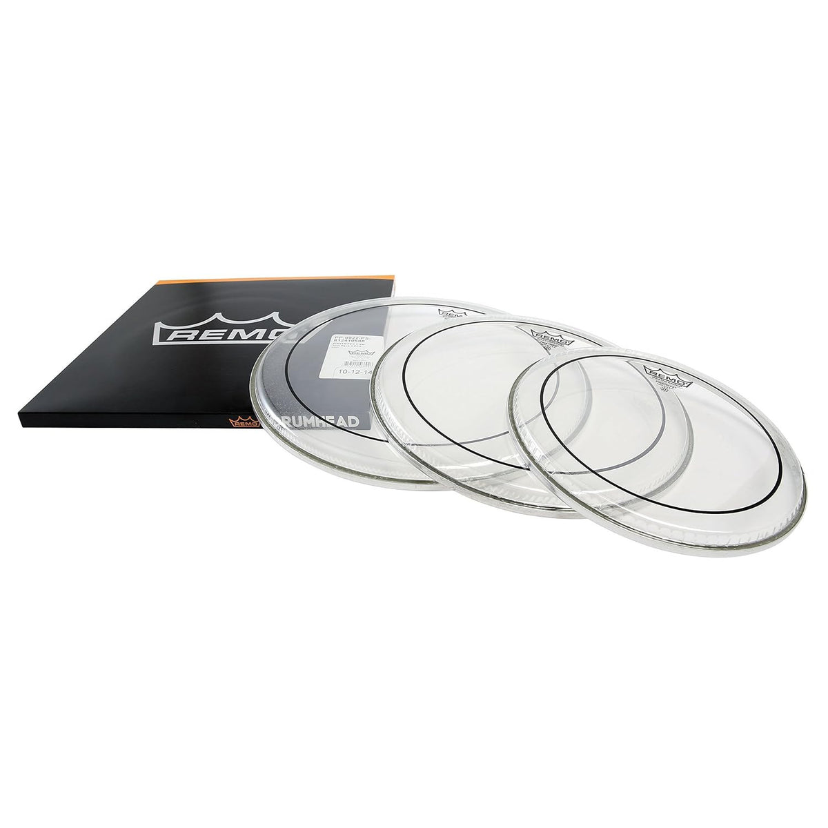 Remo PP-0912-PS Pinstripe Clear Tom Drumhead Pack 12-13-16