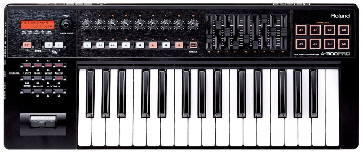 Roland A-300 PRO-R 32-Keys MIDI Keyboard Controller, Black