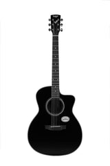 Saga SF-600GC-BK Grand Concert Acoustic Guitar (Black)