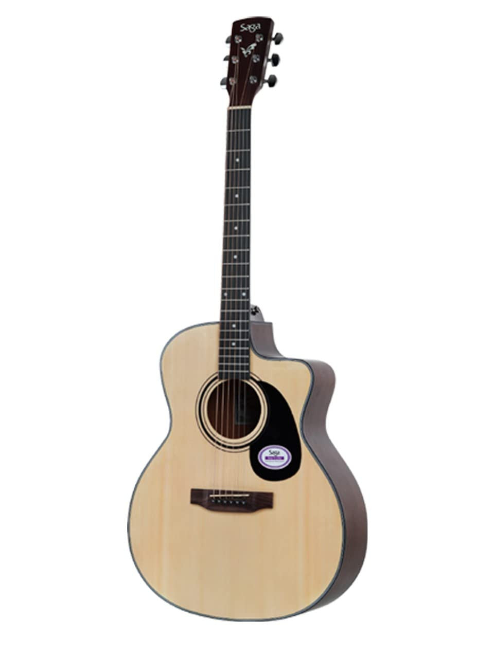 Saga SF-600GCE Grand Concert Electro Acoustic Guitar (With Fishman Pickup) Natural