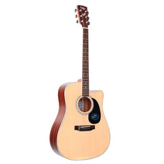 Saga SF700C Dreadnought Cutaway 41 Inches Acoustic Guitar (Natural)