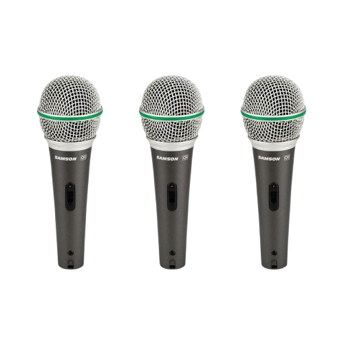Samson Q6 Dynamic Handheld Mic (3 Pack)