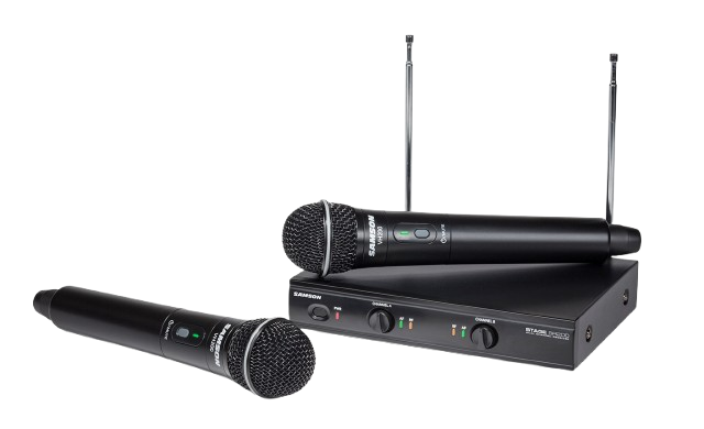 Samson STAGE 200 Dual-Channel VHF Wireless System (2 x Q6HH) (A,B,C,D)