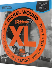 D'Addario 7-String Nickel Wound Electric Guitar Strings