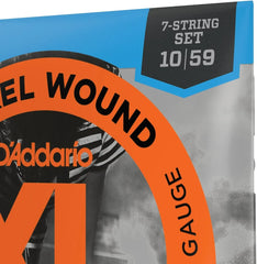D'Addario 7-String Nickel Wound Electric Guitar Strings