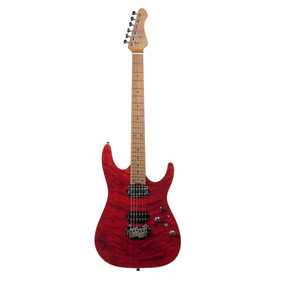 SQOE SEIB950 QUILTED MAPLE SUPER STRATOCASTER ELECTRIC GUITAR