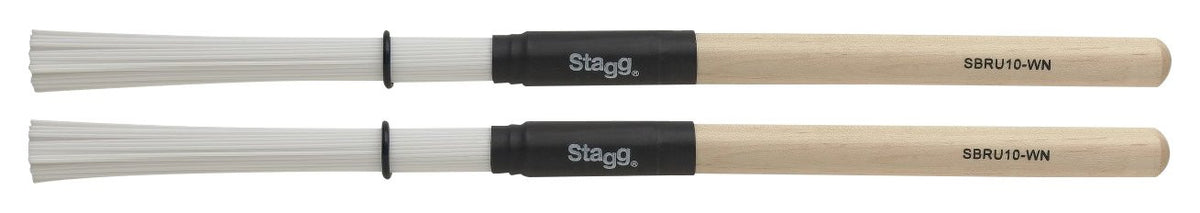 Stagg SBRU10-WN Polybristle Nylon Brushes With Maple Handle