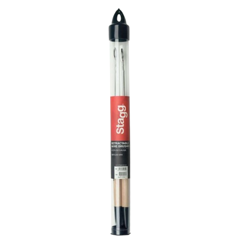 Stagg SBRU20-WM Telescopic Wire Brush with Wooden Handle