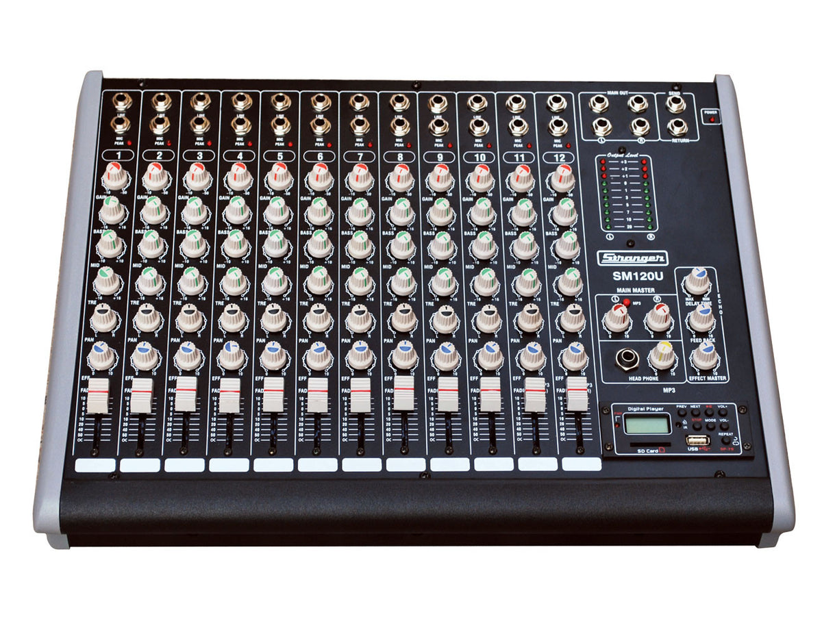 Stranger SM80U Audio Mixer with USB & Recording system 12/8 Channel