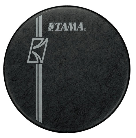 Tama Bass Drum Head Fiber Laminated Black 22" w/Logo for Superstar Hyper-Drive BK22BMFH