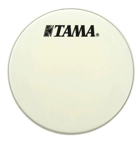 Tama Bass Drum Head White Coated 18" w/Logo for Silverstar CT18BMSV