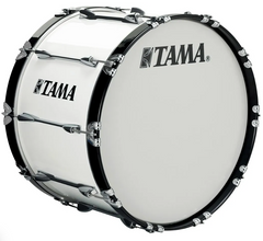 Tama Marching Bass Drum White with Carrier R2814BK-SGW