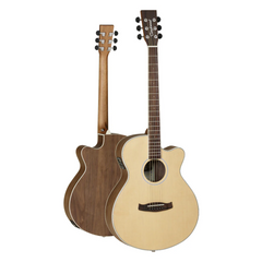 Tanglewood Discovery Exotic DBT SFCE BW Super Folk Cutaway Electro-Acoustic Guitar - Natural Open Pore Satin